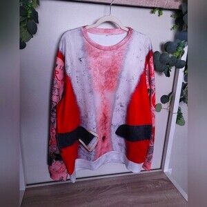Sexy Santa Ugly Sweatershirt Holiday Party Outfit Gag Gift Redneck Men's XL